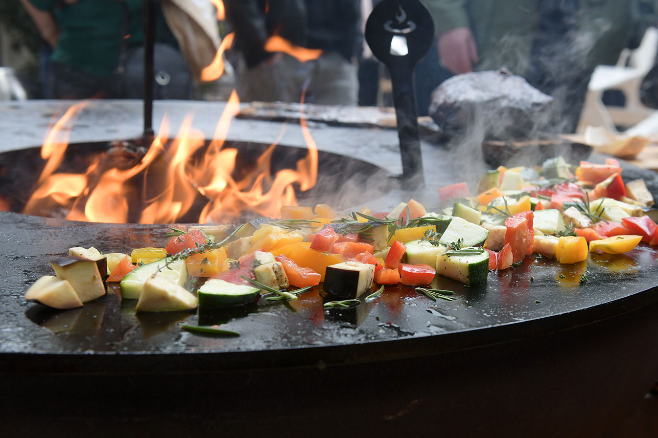 Gemüse auf Grill bei der INTERNORGA 2019 in Hamburg