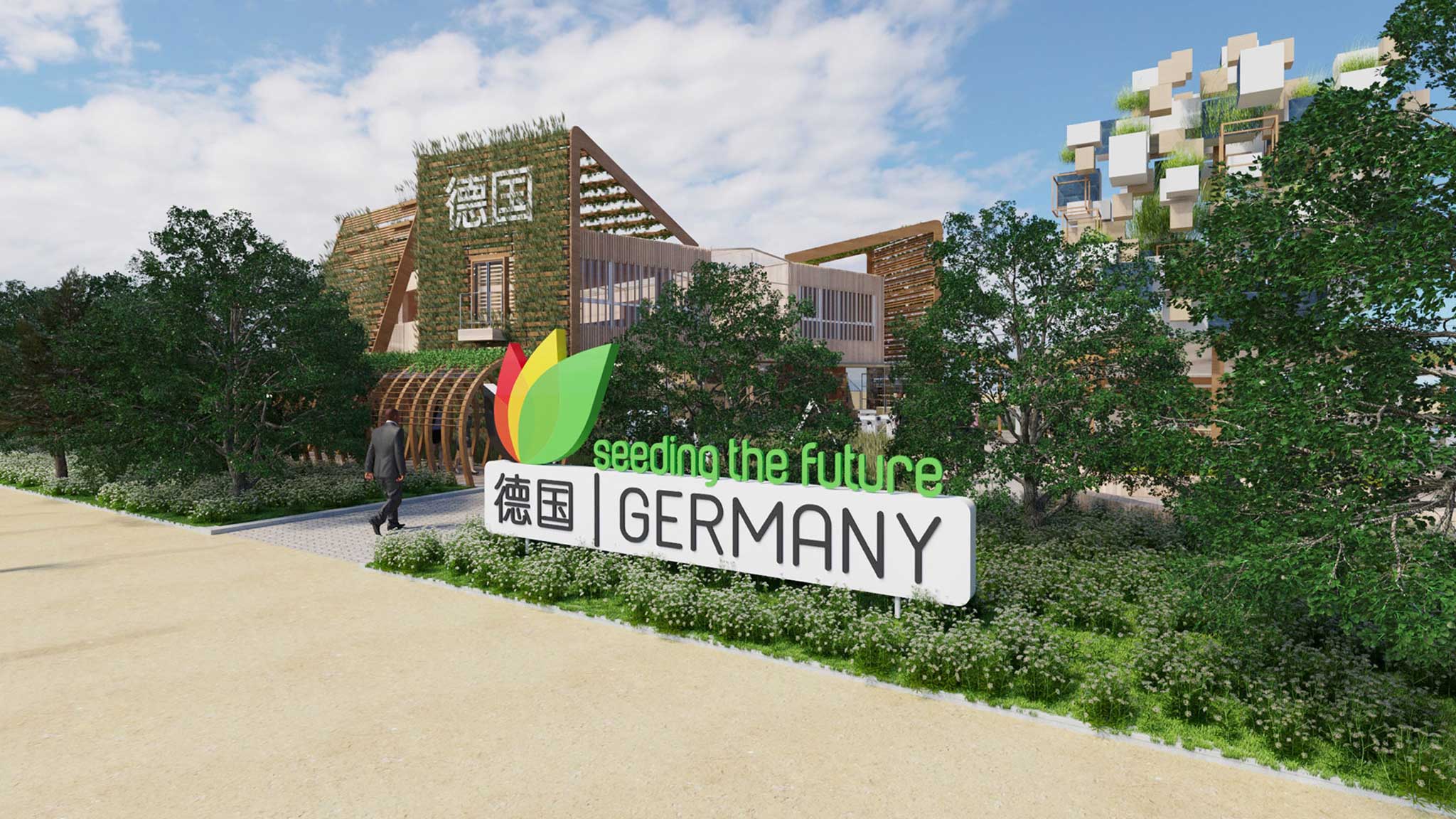 Visualisierung des Deutschen Beitrags auf der Gartenbau-EXPO in Peking 2019
